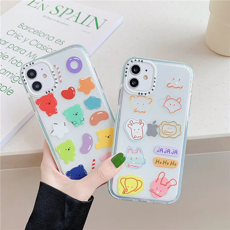 Милый чехол для iphone SE 2 7 8 plus X XR XS Max 11 Pro Модный мягкий с рисунком Funda |