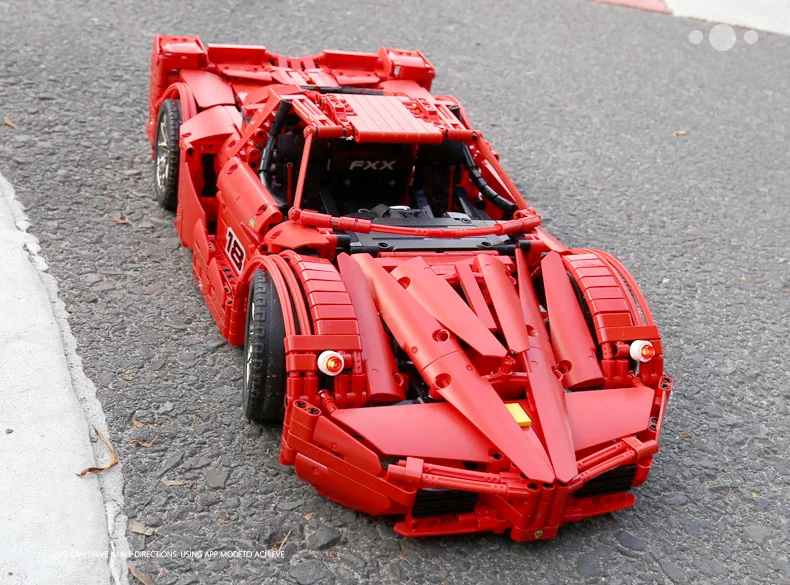 Yeshin 13085, функциональная Автомобильная машина FXX, Спортивная скоростная Гоночная машина, модель 1:8 автомобиля, детские рождественские подарки, строительные блоки