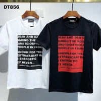 dsquared2 new menwomen street hip hop round neck short sleeved t shirt cotton locomotive letter printing casual tee dt856
