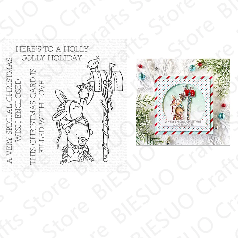 

2021 New Christmas Letter to Santa Stamps and Metal Cutting Dies Set For DIY Craft Making Festival Greeting Card Scrapbooking