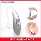 Слуховые аппараты BTE, цифровой усилитель звука с регулируемым тоном, слуховой аппарат для глухих пожилых людей, операционный аппарат с одним нажатием, слуховой аппарат