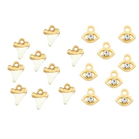 10pcs charms gold color alloy teeth eye pendant for necklace earrings diy accessories jewelry making findings handmade crafts