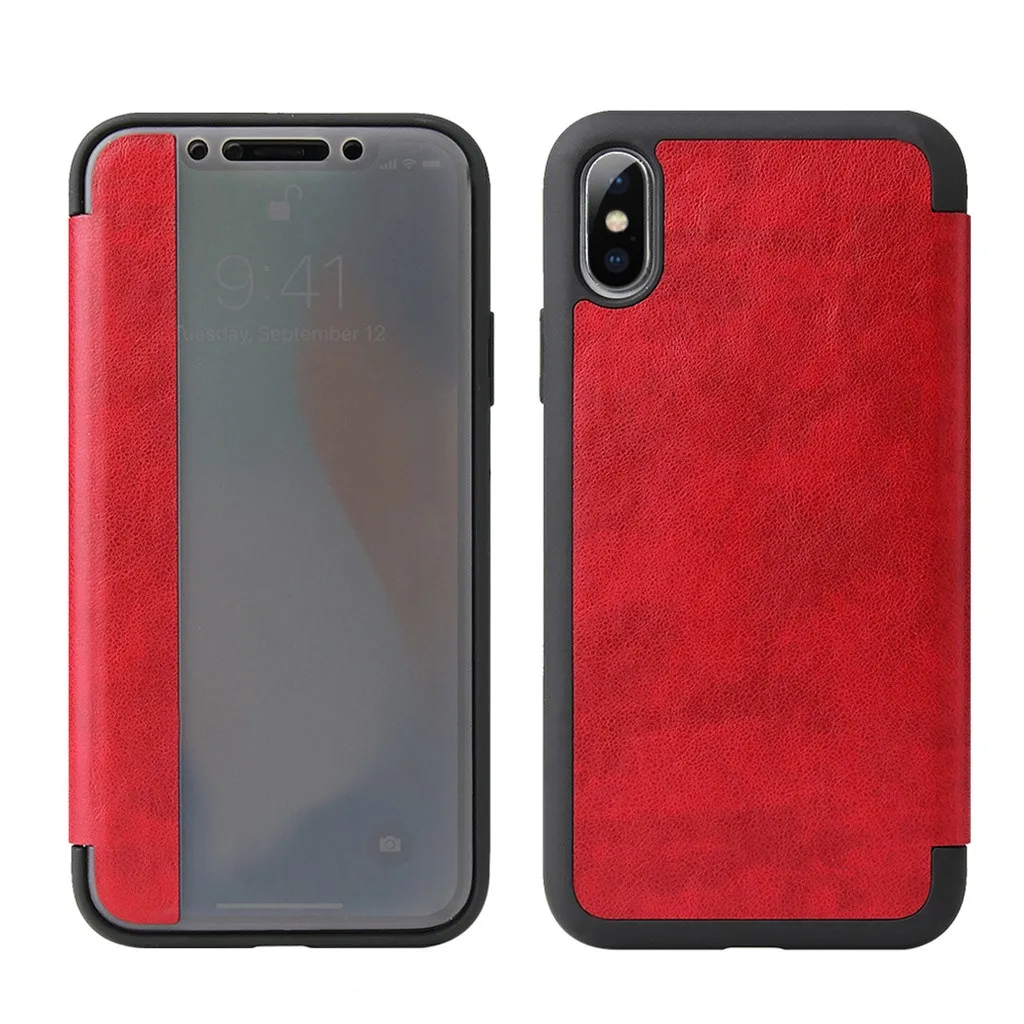 Роскошный тонкий кожаный чехол для телефона с подставкой держатель кошелек