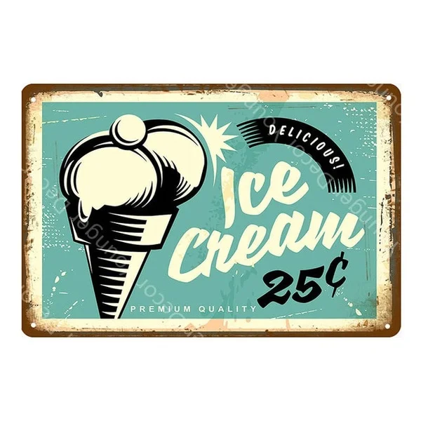 

Fresh Watermelon Strawberries Metal Signs Delicious Baking Queen Strawberry Cupcakes Metal Poster Pub Bar Cafe Home Decor YJ076