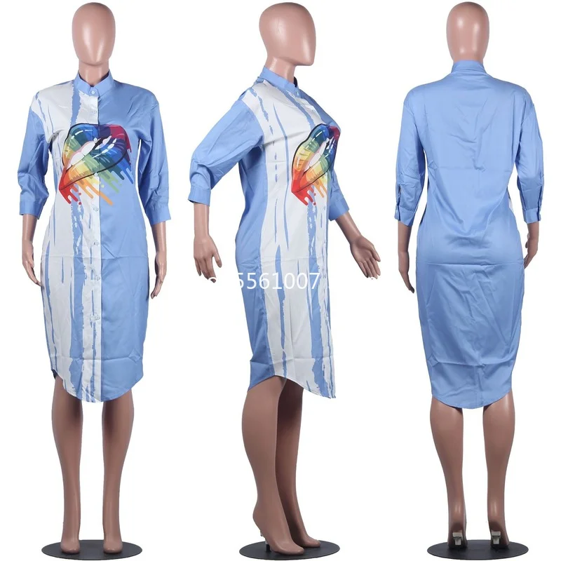 Африканские платья-рубашки для женщин 2021 африканские женские с длинным рукавом и