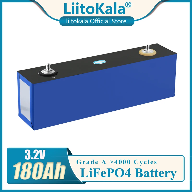 

New Liitokala 3.2v 180ah Lifepo4 Battery Pack High Current Large Capacity Car Cells Diy 12v 24v Solar Energy Storage Rv Golf Car