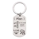 Персонализированный Сувенирный брелок для новорожденных на заказ, подарок на день рождения, брелок для папы, мамы, подарок для ребенка, подарок для ребенка, брелок для ключей