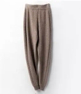 Женские модные брюки-карандаш из козьего кашемира со средней талией, европейские размеры M/L/XL, розничная оптом