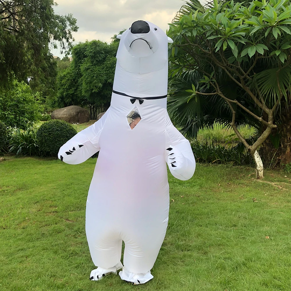 Mascot Halloween Cosplay Inflatable Costumes Animal Polar Bear Inflated Garment Adult Purim Fancy Party Dress Up |