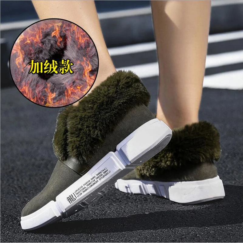 Модные зимние ботинки Новинка 2019 года теплая и грязная обувь из бархата для