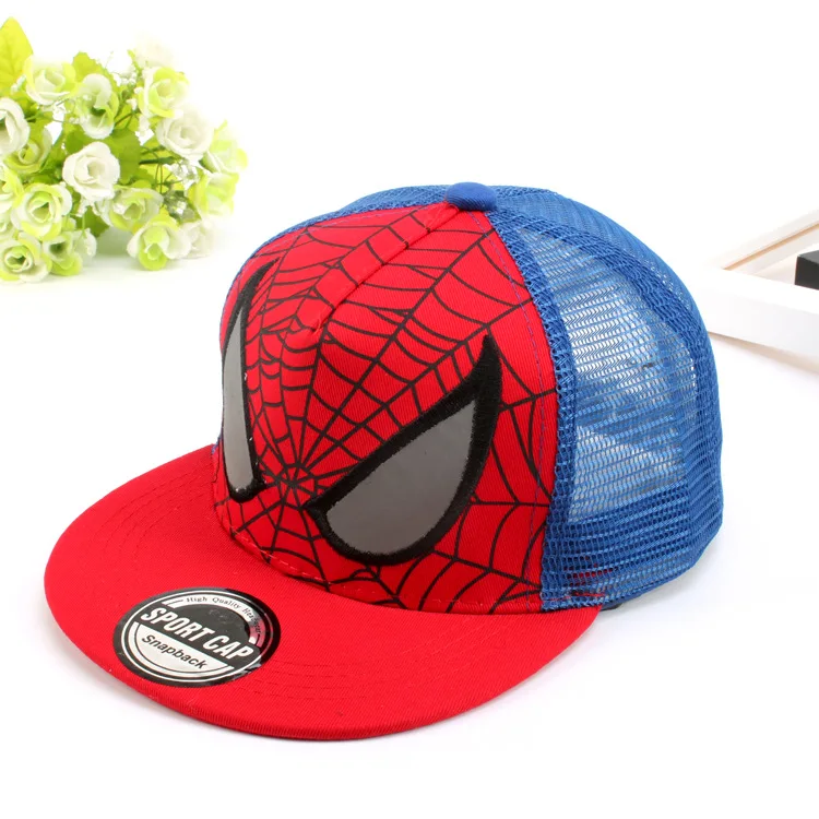 Бейсболка с мультяшным пауком для мальчиков и девочек лучшая сетчатая Кепка от