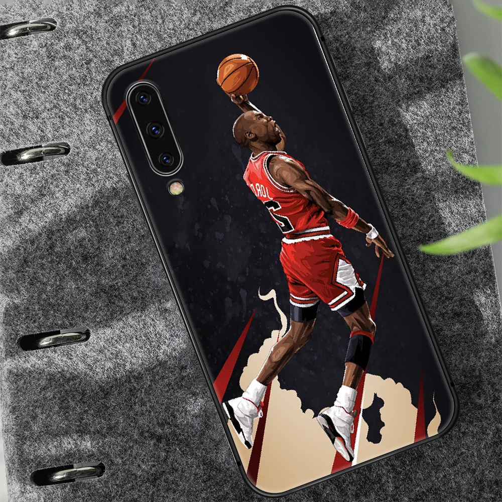 

basketball star Jordan Phone Case Cover For Samsung Galaxy A10 A11 A20 E A21 A30 A40 A41 A50 A51 A70 A71 A81 S 4G 5G black Coque