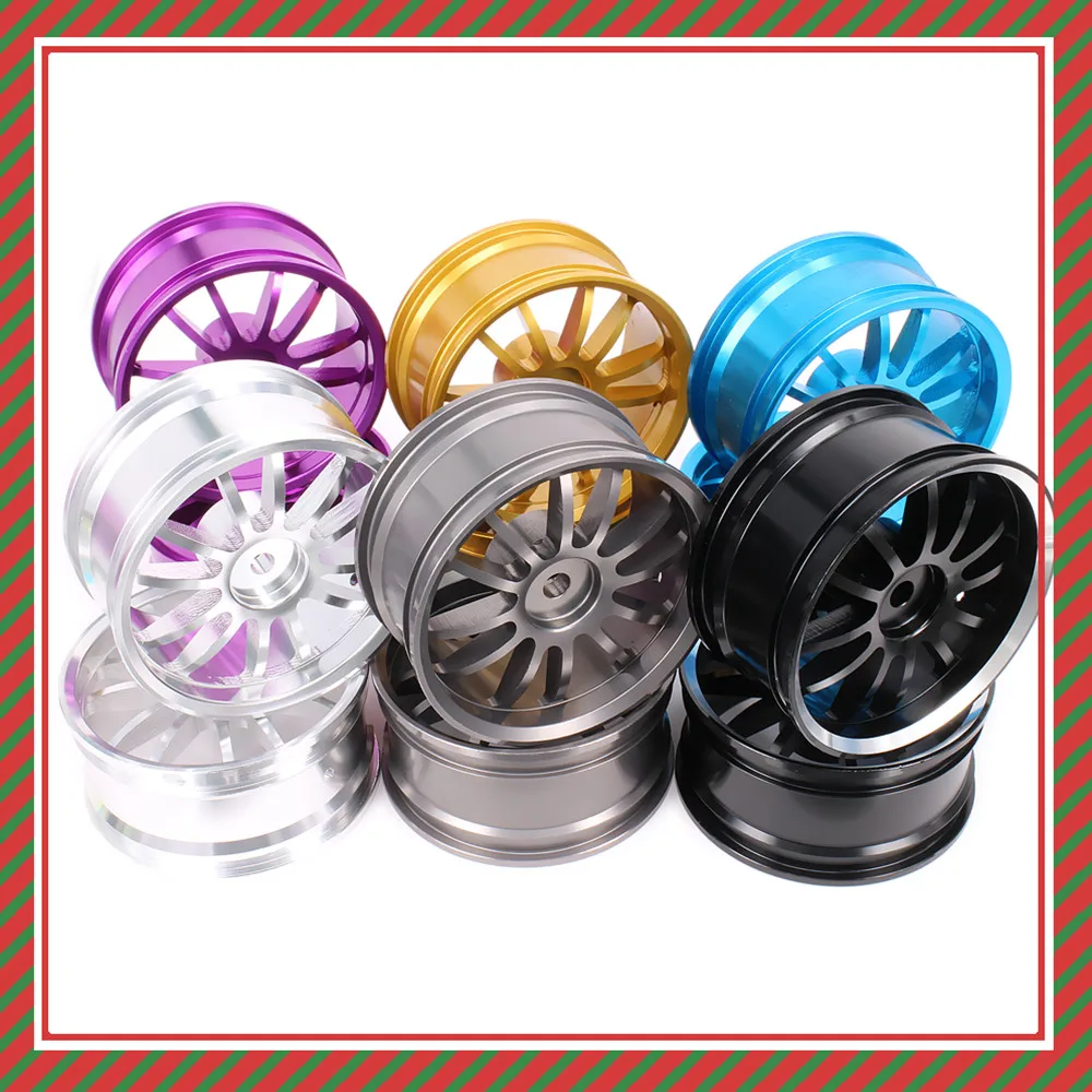 

12 спицевых колесных ободов w/o шины для радиоуправляемых гонок 1/10 на дороге гусеничная шина Axial Wltoys Himoto HPI Traxxas Redcat CNC Дрифтинг альпинизм