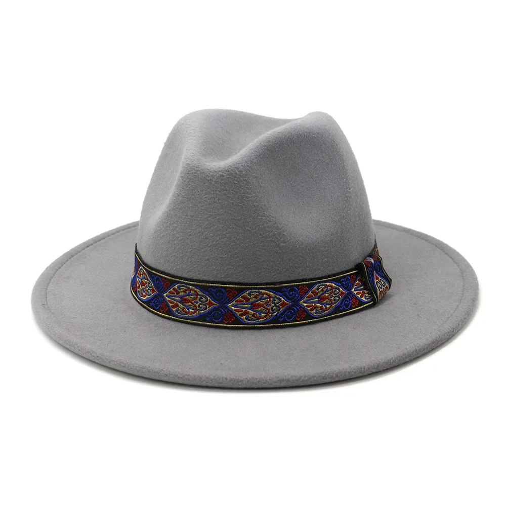 

ZLD Winter fashion women jazz hat British style men large brim hat lady autumn leisure flat brim hat party occasion activities