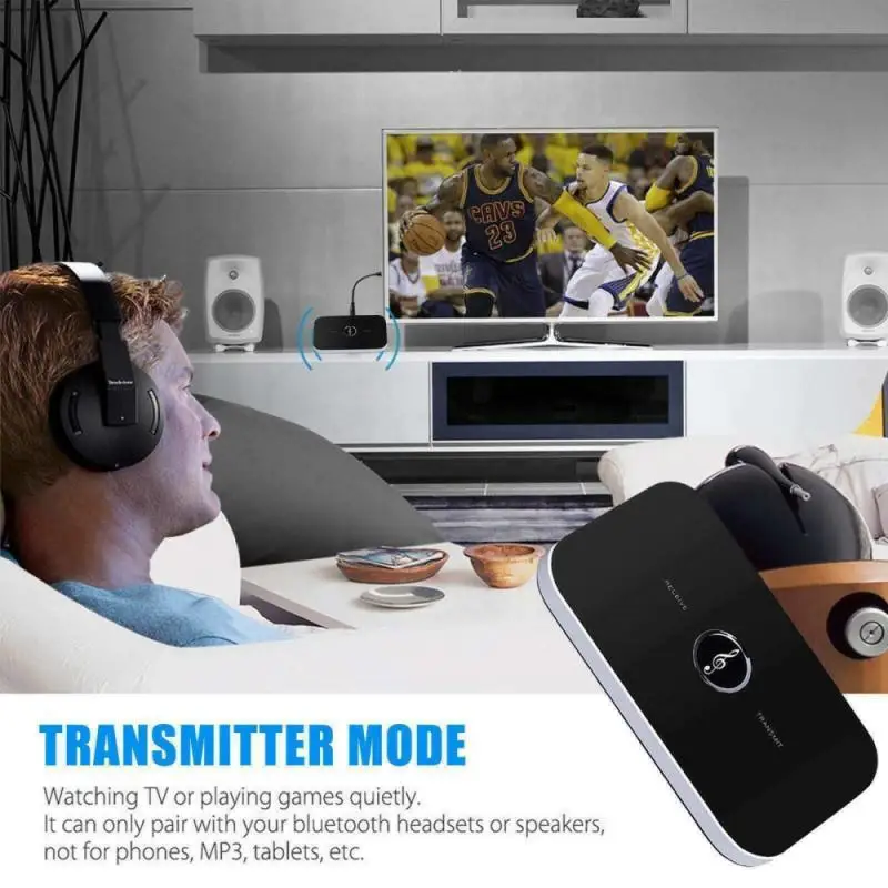 B6 Bluetooth Transmitter Receiver Wireless Audio Adapter For PC TV Headphone Car With 3.5mm 3.5 AUX Music Receiver Sender images - 6