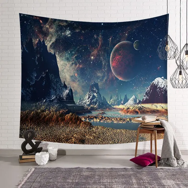 

New Milky Way tapestry psychedelic college dorm wall hanging farmhouse home decor wall cover Nordic art digital print tablecloth