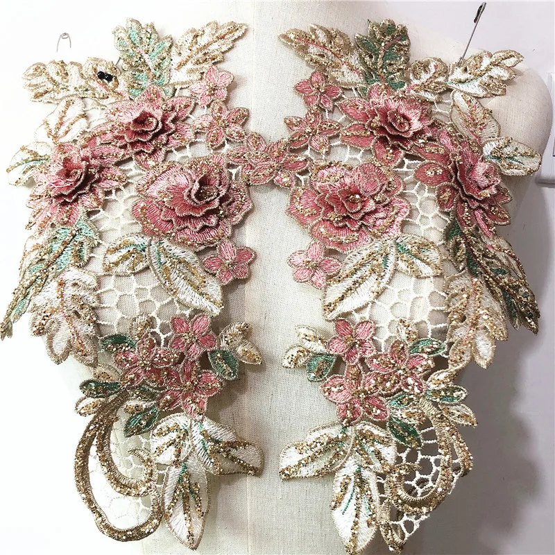 5 пар 3D цветная аппликация вышитый цветок с пришитым на патч одежда ярким