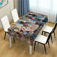 Dunhuang Grotto Mural Design Table Cover For Picnic Kitchen Dining Decor