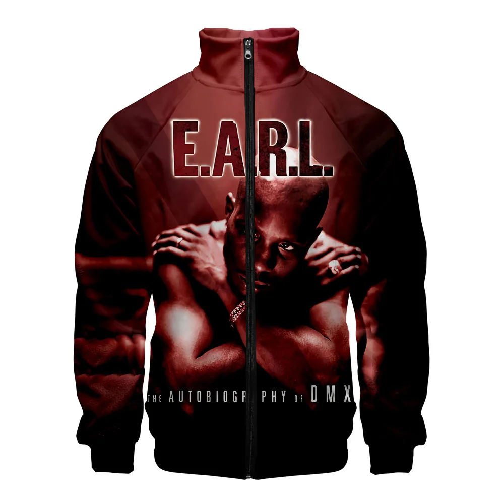 

DMX 3D Harajuku Zipper Sweatshirt Men/Women Street High Quality Stand Collar Sportswear Autumn Comfortable Hip Hop Clothing