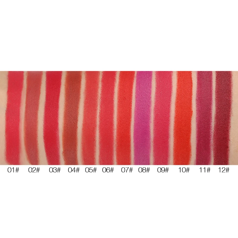 Помада карандаш для губ матовая кремовая 12 цветов|batom rouge|creamy lipsticklip stick |