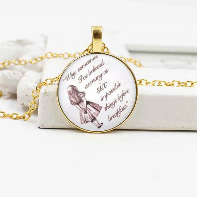 2019 новая Алиса в стране чудес Хрустальная женская подвеска ожерелье ювелирные