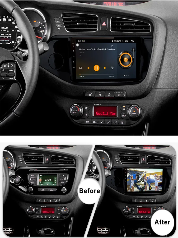 Funrover DSP 64G 8 ядерный Android 9,0 автомобильный Радио Мультимедиа Видео плеер DVD gps навигация для KIA Cee 'd CEED jd 2012- wifi FM