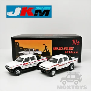 Модель грузовика-пикапа jackiсел 1:64, Toyota Hilux, белая, литая под давлением
