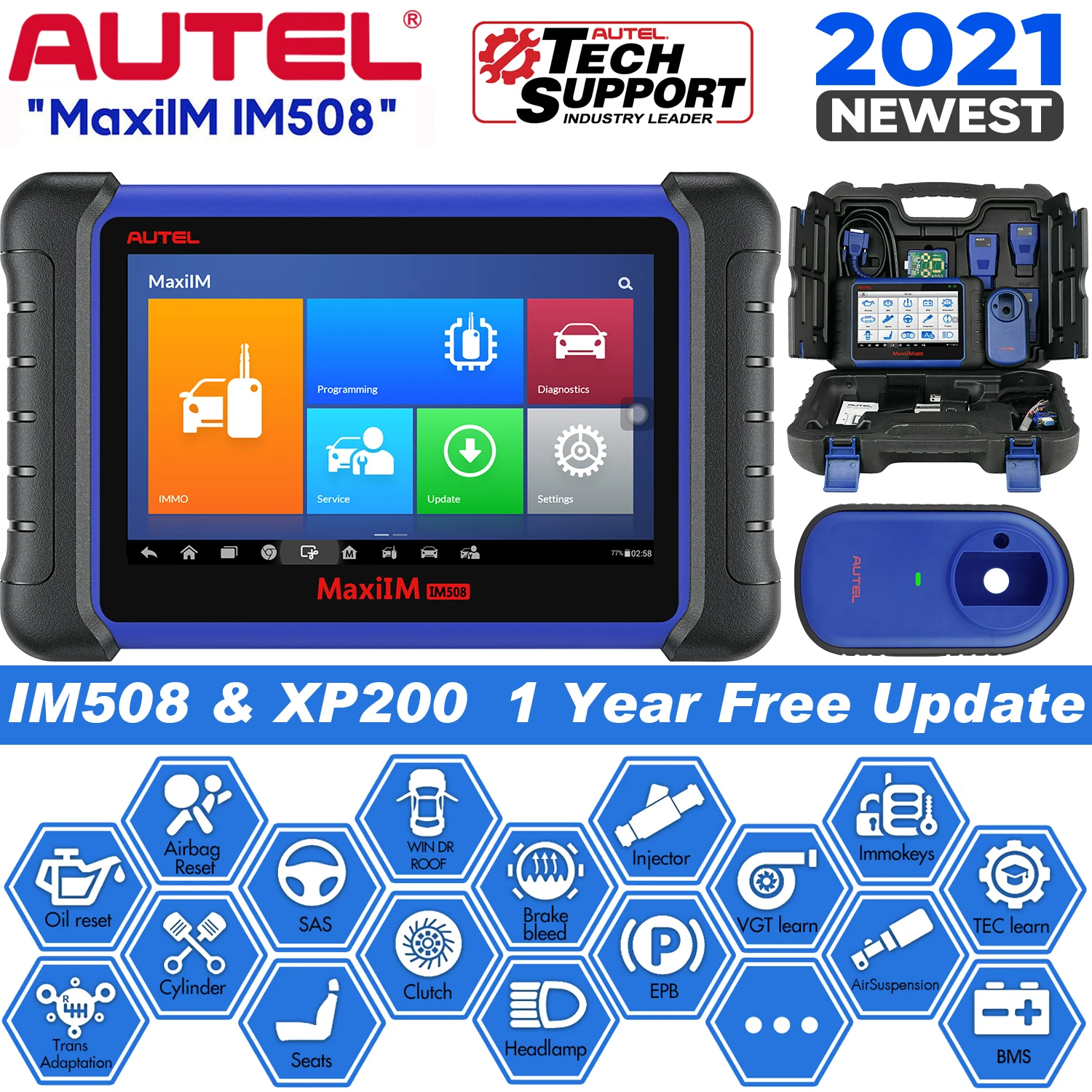 Программируемый Автомобильный сканер Autel MaxiIM IM508 с программатором ключей XP200