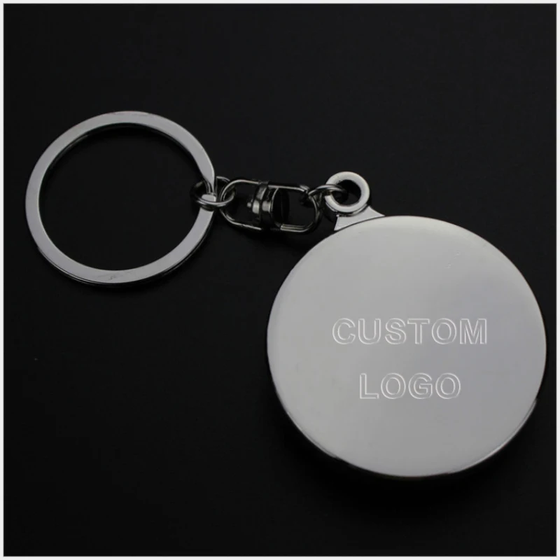 Поворотный компас русский Вращающийся брелок для ключей мужчин Простой