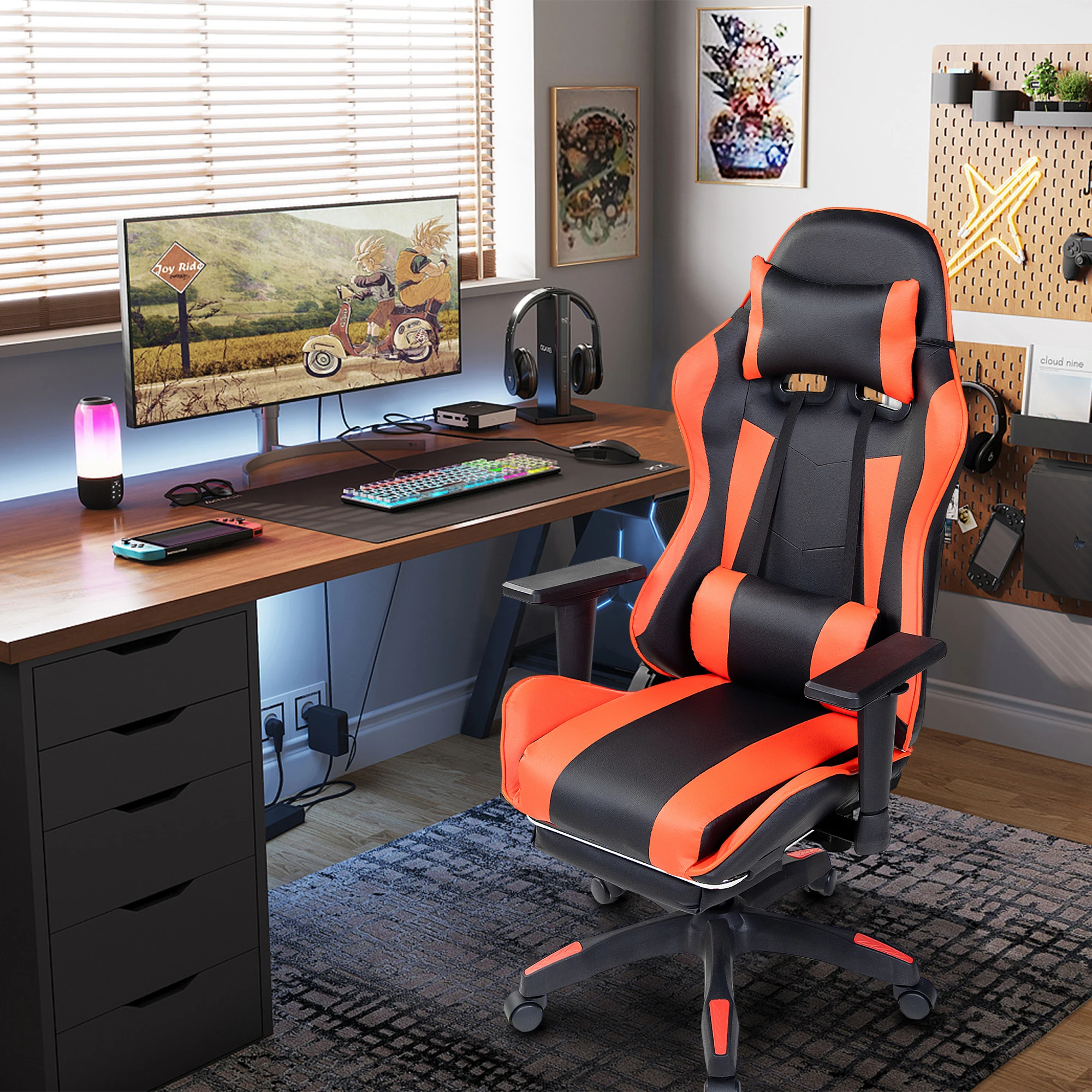 

Computer Gaming Chair Safe And Durable Office Chair Ergonomic Leather Boss Chair Wcg Game Rotating Lift Chair High Back Chair