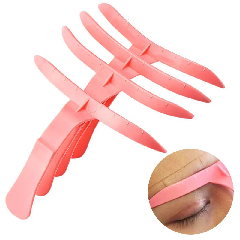 4 шт. Пластик микроблейдинг бровей линейка для нанесения татуировки Постоянный