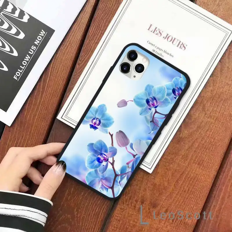 

Orchid Flowers Phone Case for iPhone 11 12 pro XS MAX 8 7 6 6S Plus X 5S SE 2020 XR Soft silicone