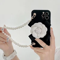 fashion 3d sancha flowers silicone cover for xiaomi redmi 9a 9c 8a note 10 pro 9 7 8 8t 9s 9t pearl wrist bracele phone case