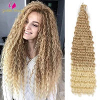 deep twist crochet braids hair freetress synthetic braiding hair extensions afro water wave natural curls ombre blue pink