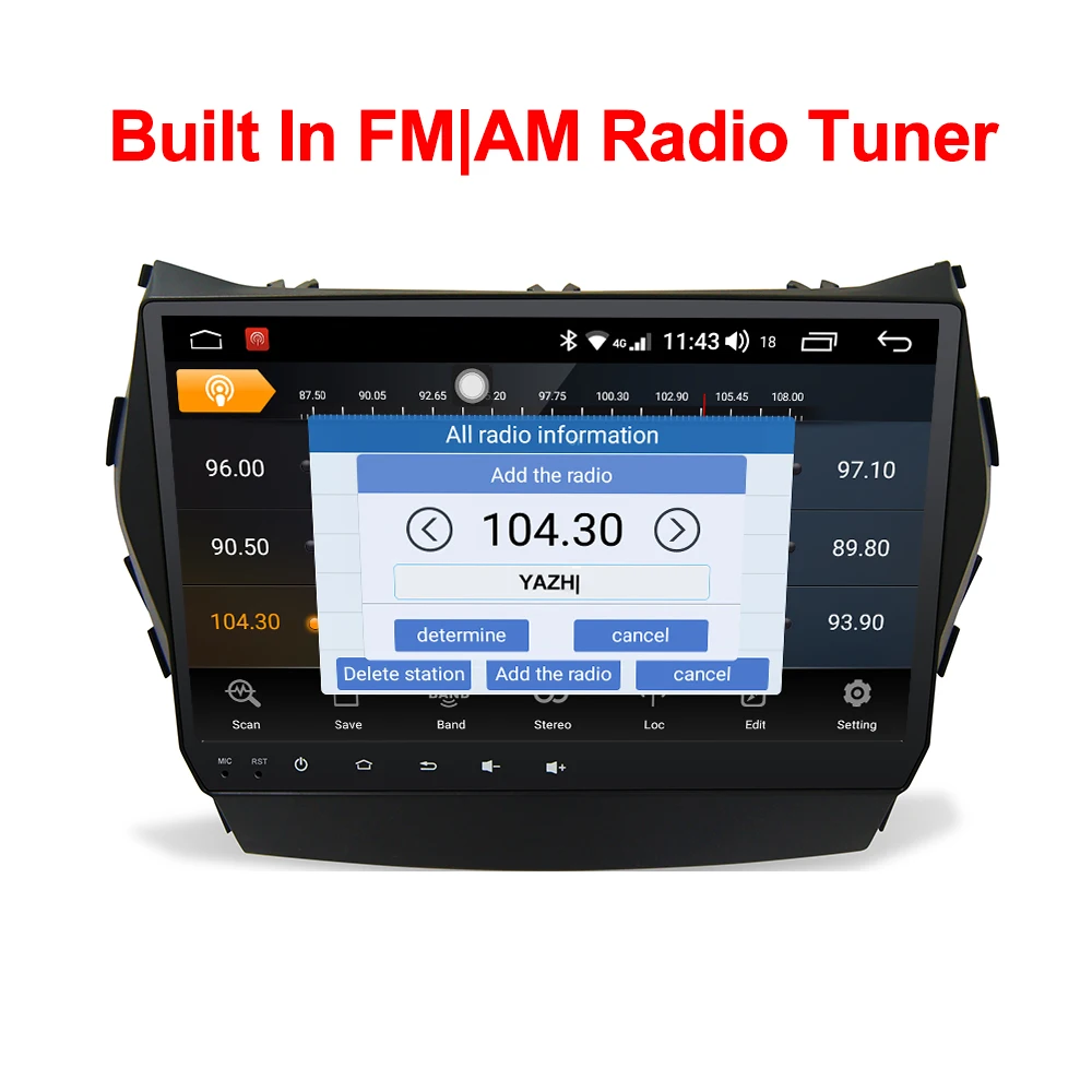 YAZH Android 8 1 автомобильный радиоплеер для Hyundai IX45 Santa Fe 2013 2014 2015 с 4 Гб 64 Восьмиядерный