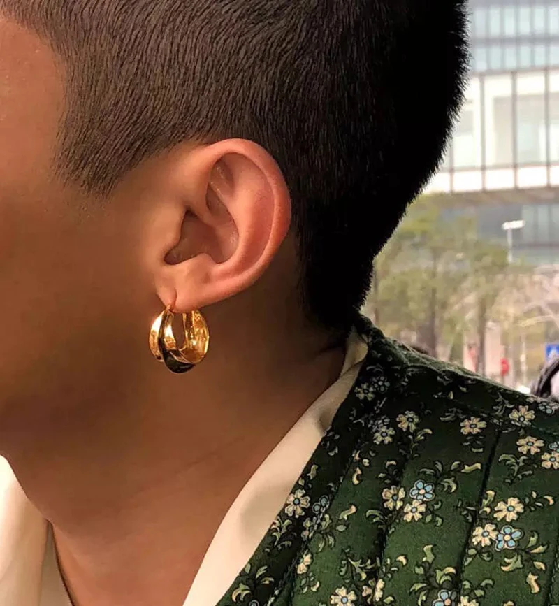 Новые многоцветные французские латунные маленькие круглые серьги rookie field |