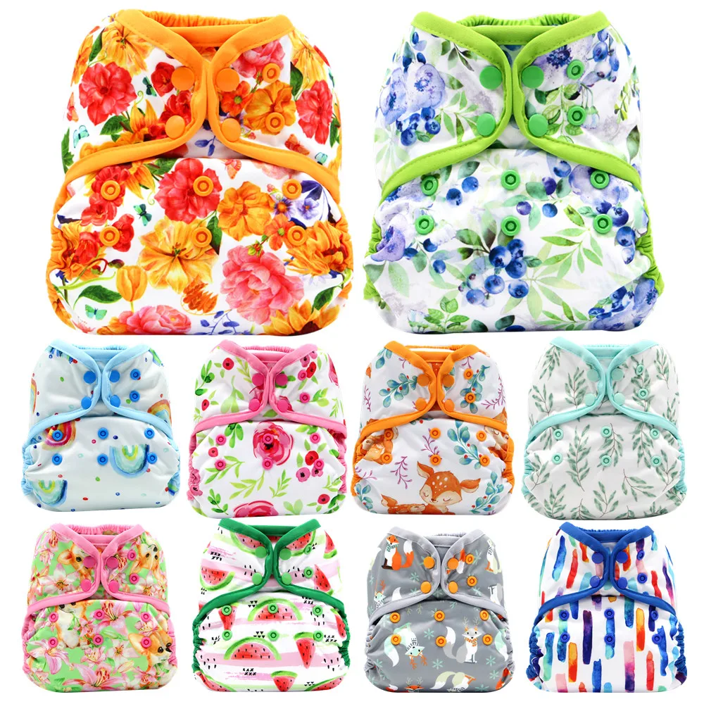 

Asenappy Baby Diapers One Size Reusable Cloth Colour Nappy Waterproof Cover Wrap To Use With Flat or Fitted Nappy Diaper