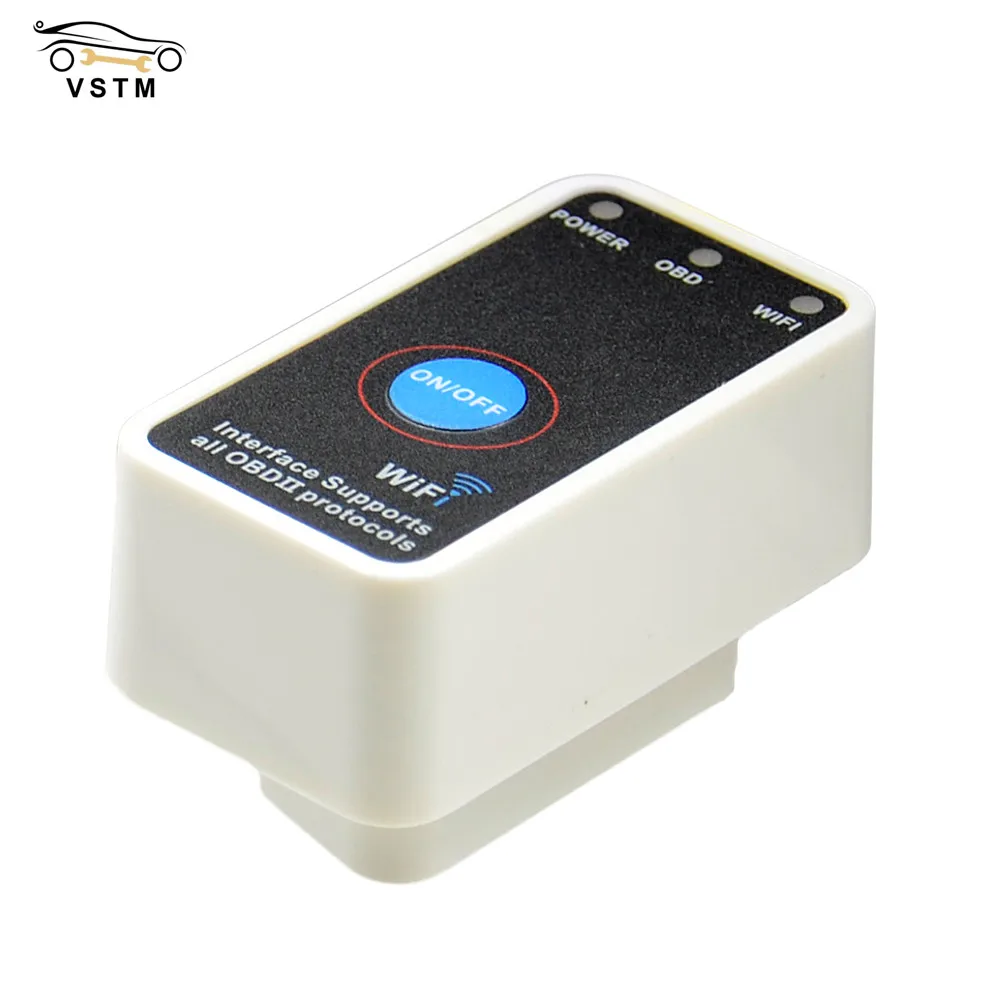 

Super Mini ELM327 Wifi ELM 327 2016 New White OBD2 OBD ii CAN-BUS Diagnostic Tool+Switch Works on Android Symbian Windows