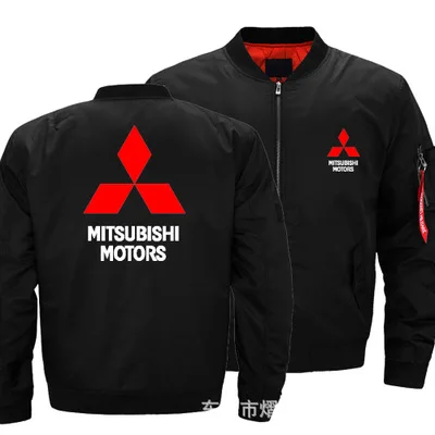 

New Autumn Winter Flight Jacket Mitsubishi Motors Coat Mens Womens Warm Casual Zipper Baseball Jacket