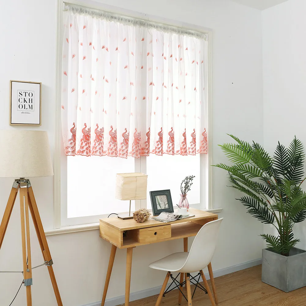 1 панель павлин Цветочный Тюль прозрачные Занавески для гостиной спальни кухни