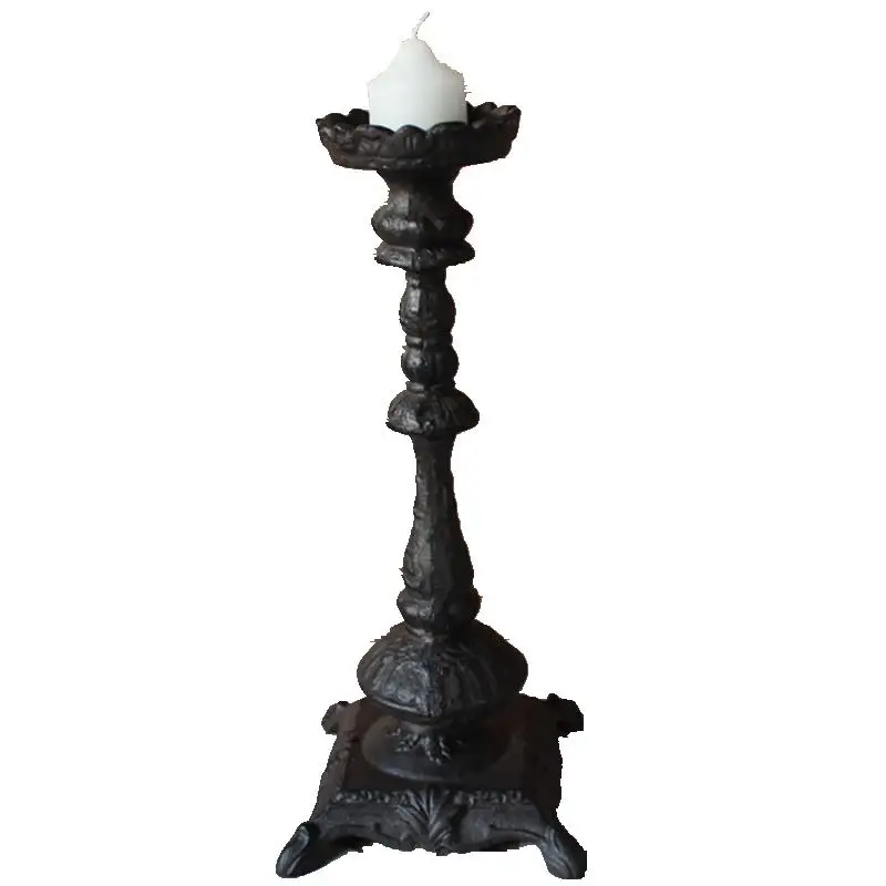 

Europe Retro candlestick Cast Iron Classical candle holder tabletop Artical Candle Holders Living room Home decorations Accessor