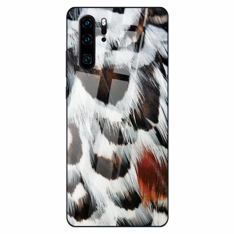 18 Чехол из закаленного стекла для huawei P30 P20 Lite mate 20 Lite перо черный чехол s для huawei Honor 9 10 Lite 8X MAX P Smart Z Nova 3 - Цвет: 18