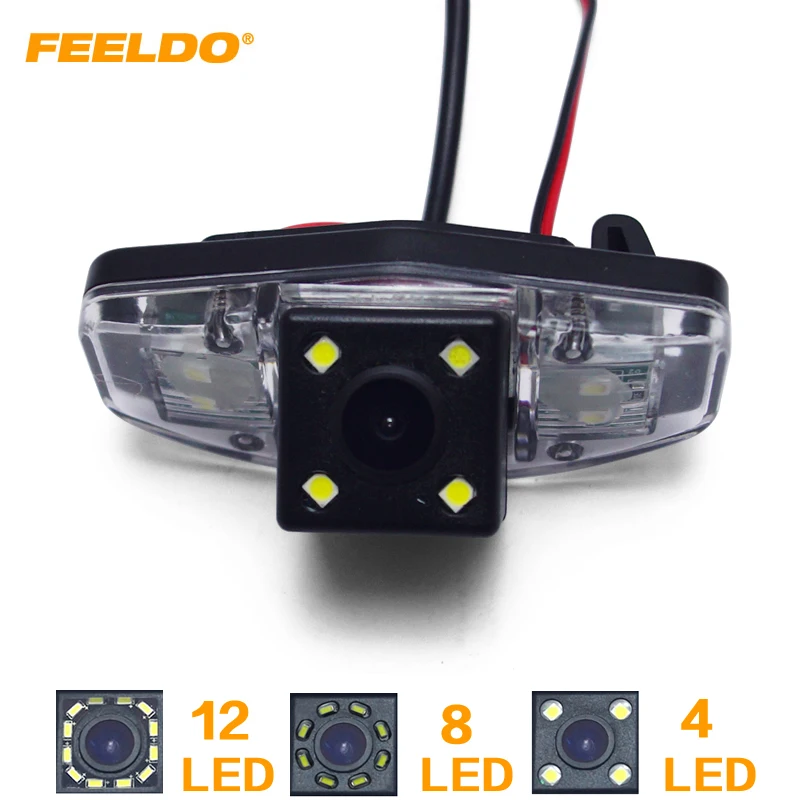 FEELDO Car CCD Rear View Camera With 4/8/12LED For Honda Accord/Pilot/Civic/Odyssey Reversing Backup Camera #1015