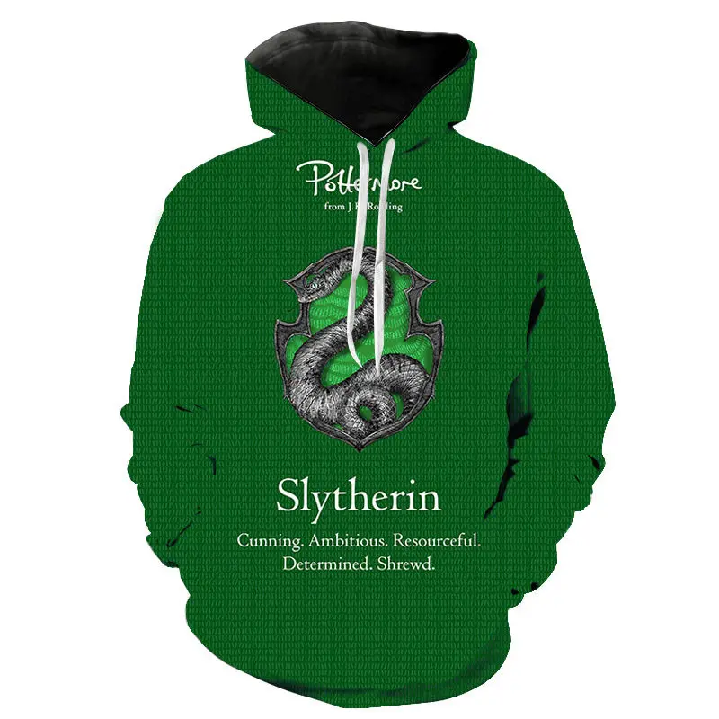 Новинка 2021 модные толстовки Slytherin для мужчин и женщин Детские свитшоты пуловер с