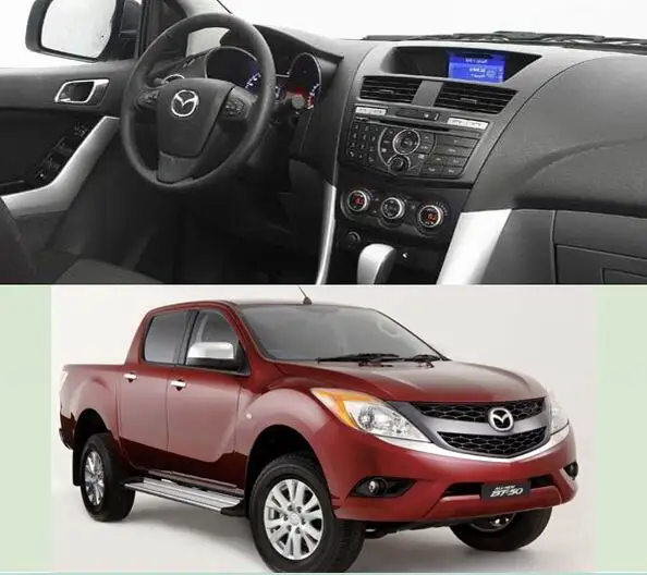 Автомобильная облицовка 2 Din рамка для радио и аудио панели комплект Mazda BT50 2012 2013