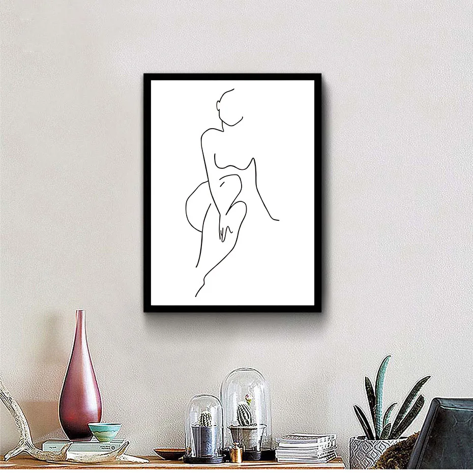 Плакат с сексуальным женским телом печать цитатами без одежды холст живопись