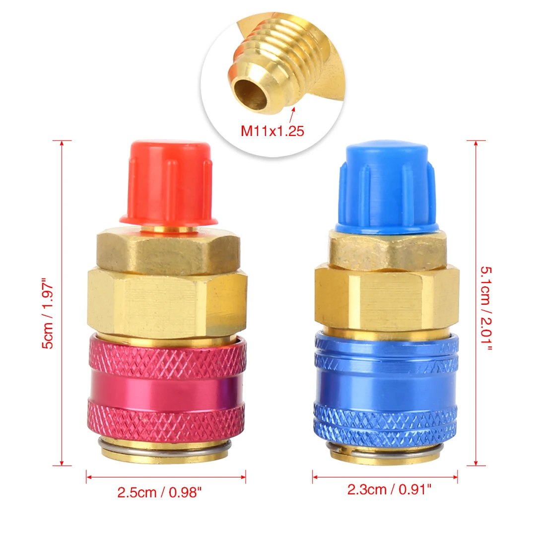 X Autohaux A0663 R134A 1 пара автомобильный быстроразъемный соединитель латунный комплект