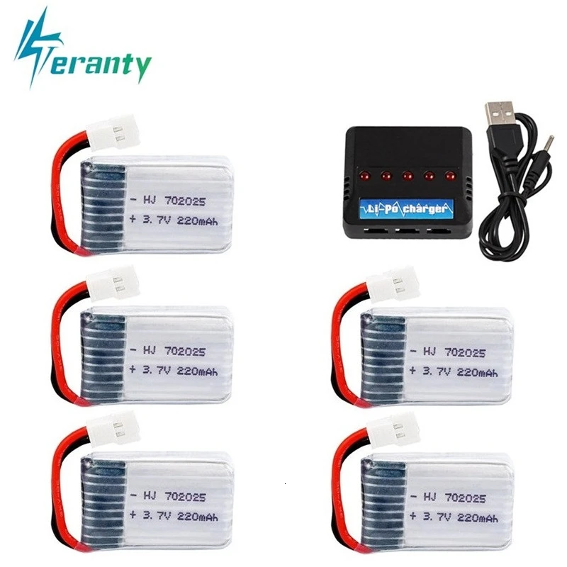 Литий полимерный аккумулятор 3 7 в 220 мАч 25c для вертолета Syma X4 X11 X13 RC литиевый и