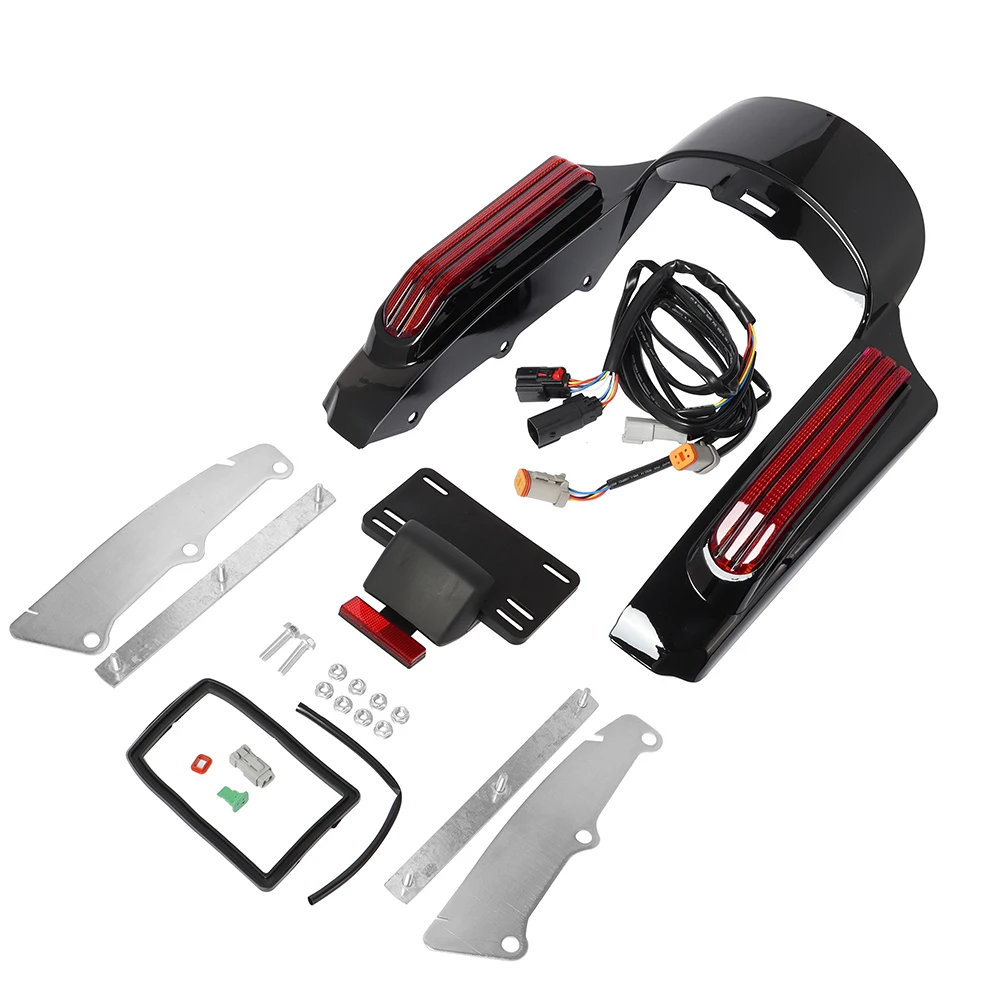 Светодиодный светильник для мотоцикла, комплект расширения заднего крыла для Harley Touring Electra Street Glide Road King 2014-2022