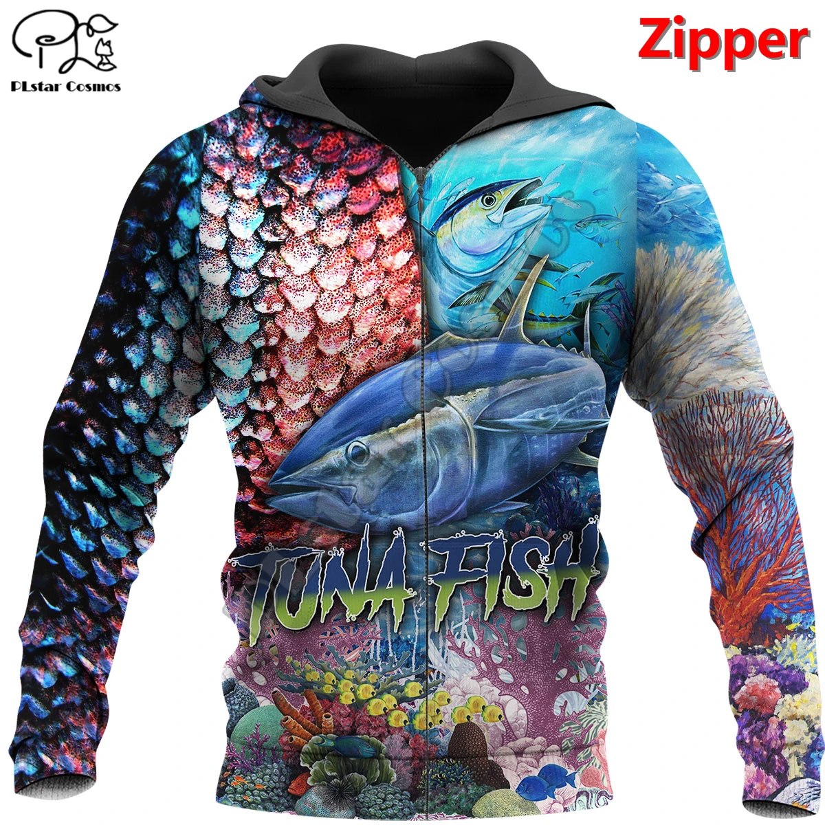 

PLstar Cosmos Tuna Fishing Fashion Men's Sweatshirt Beautiful Animal 3D Print Harajuku Jacket Funny Fish Casual Hoodie Style-6